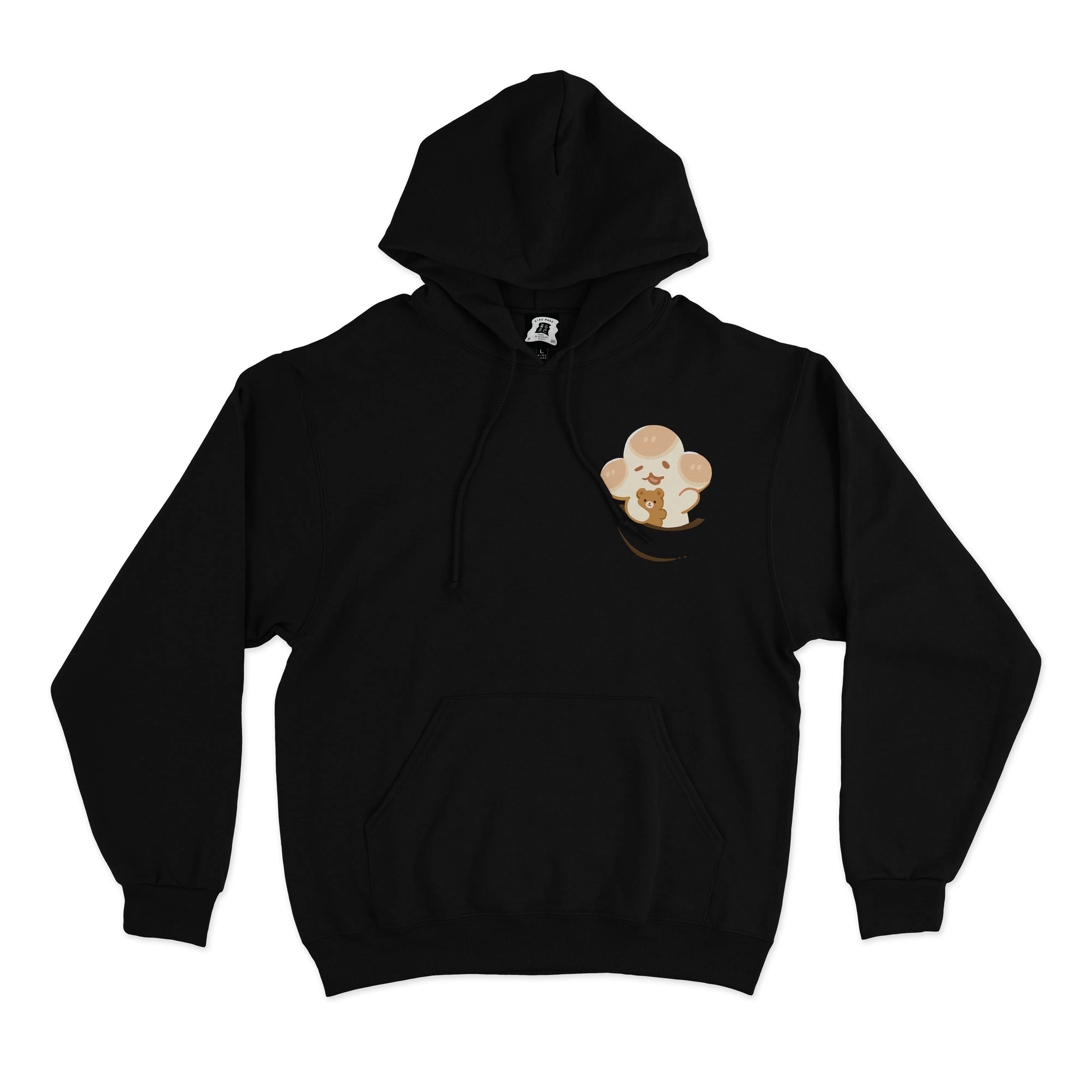 "Sleepy Days" Basic Hoodie Black/Pink