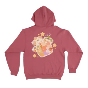 "Sleepy Days" Basic Hoodie Black/Pink