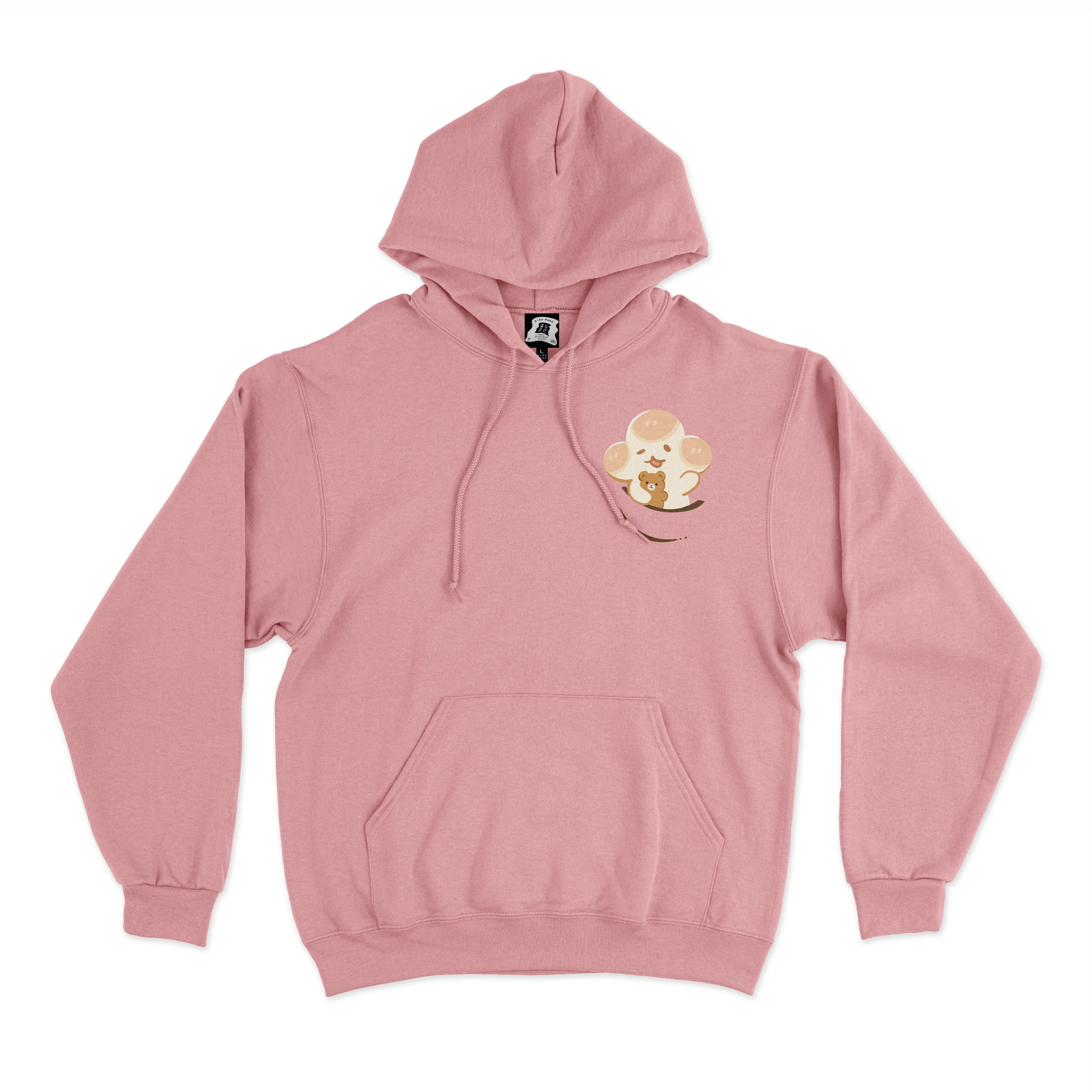 "Sleepy Days" Basic Hoodie Black/Pink