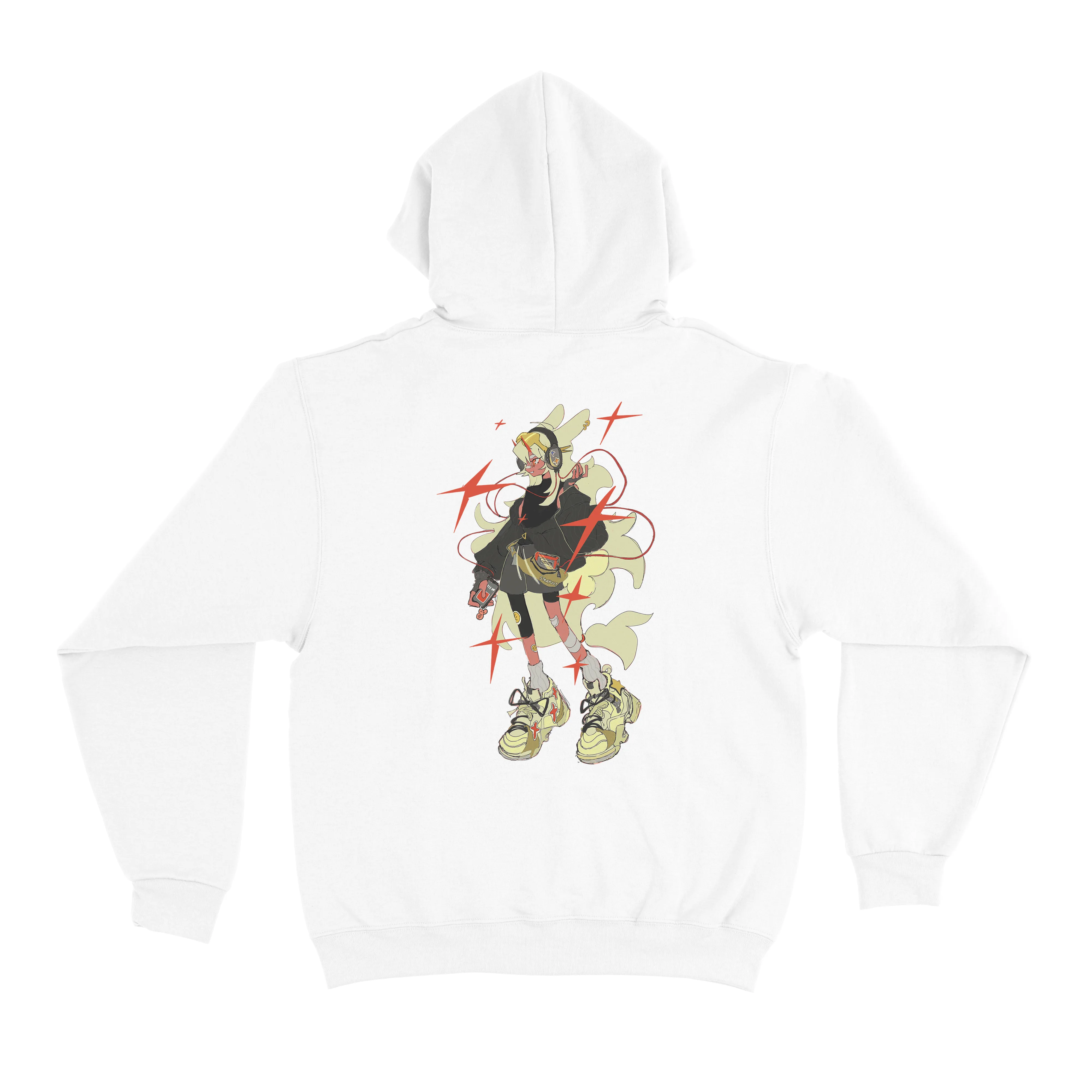 "Soundproof" Basic Hoodie White/Black