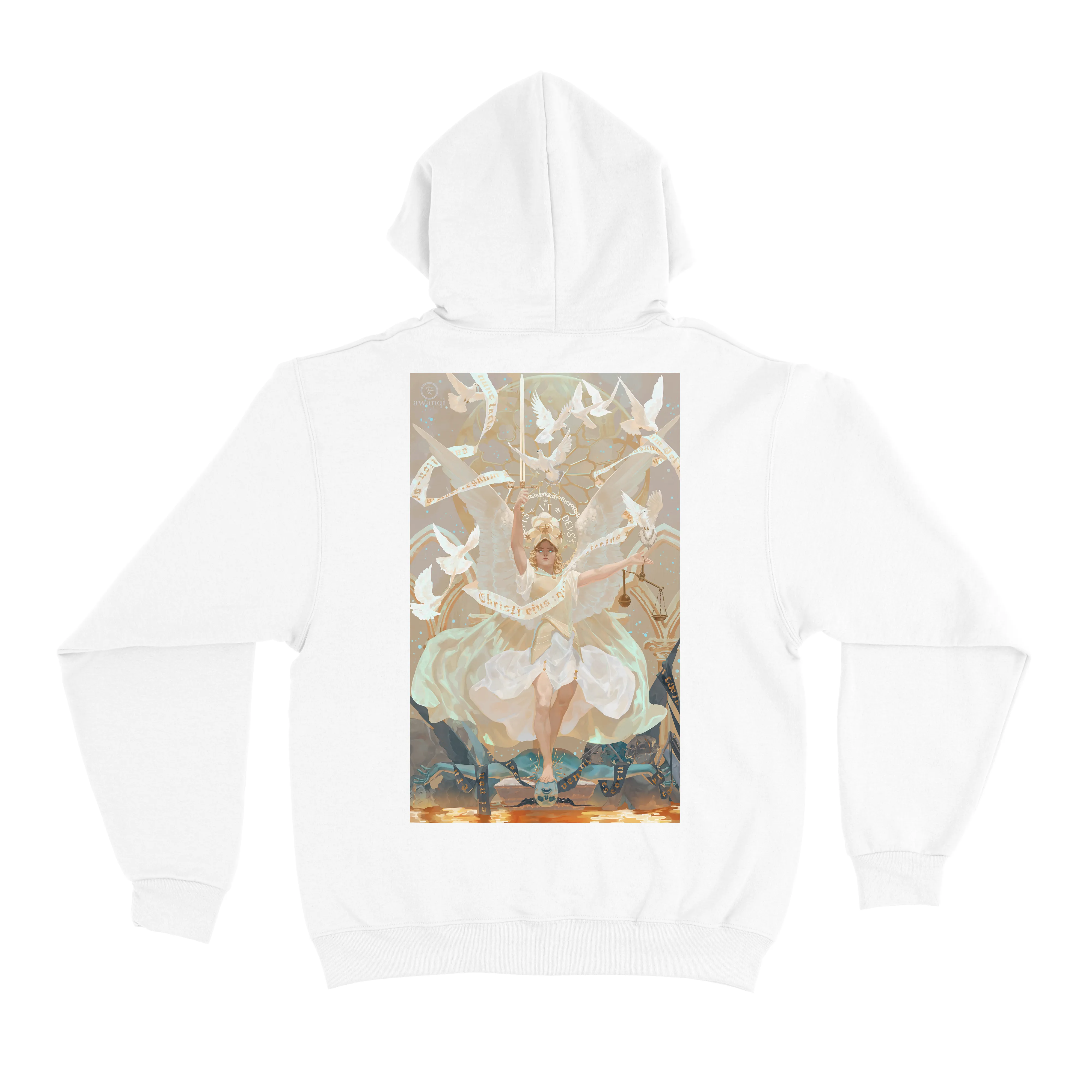 "St. Michael" Basic Hoodie White