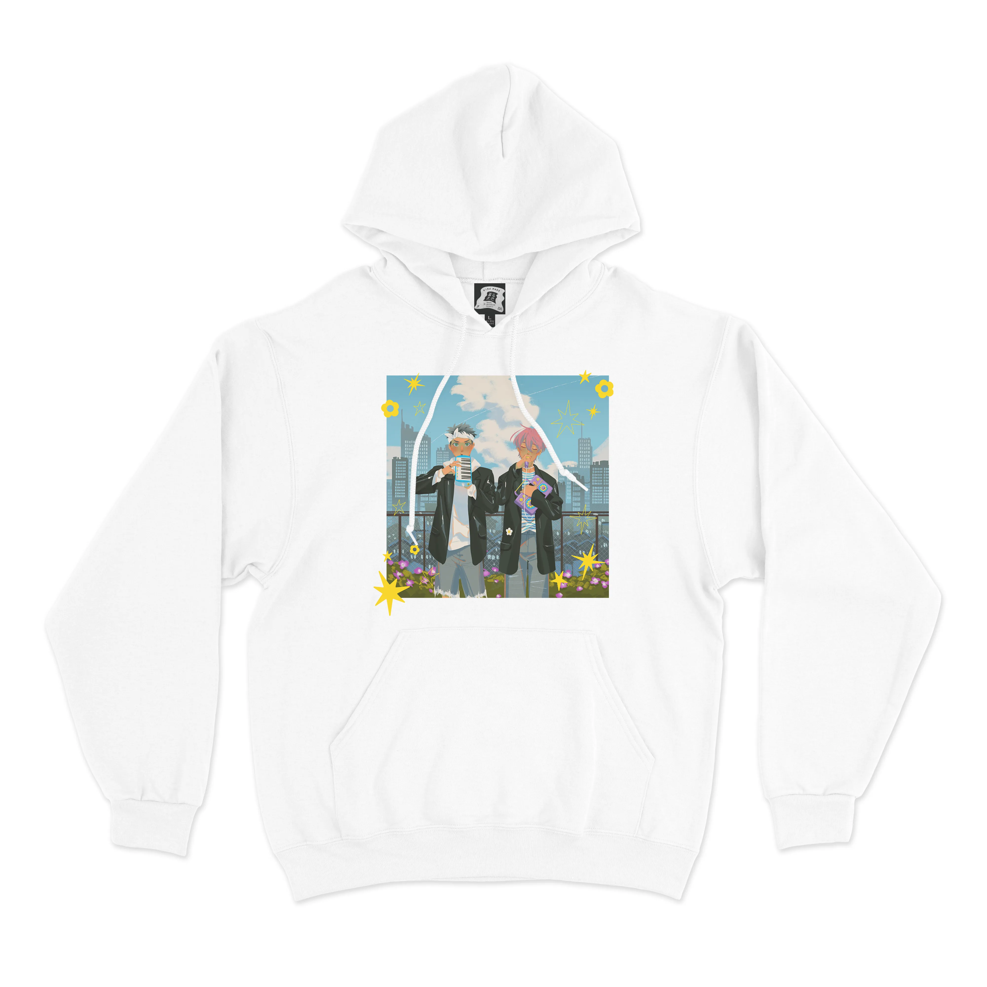 "Sunny Tunes v.1" Basic Hoodie White
