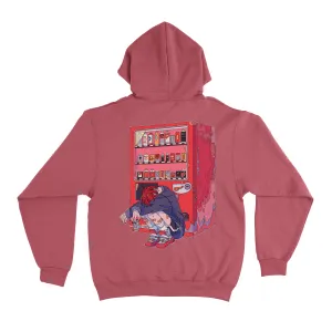 "Vending Machine" Basic Hoodie Pink/White