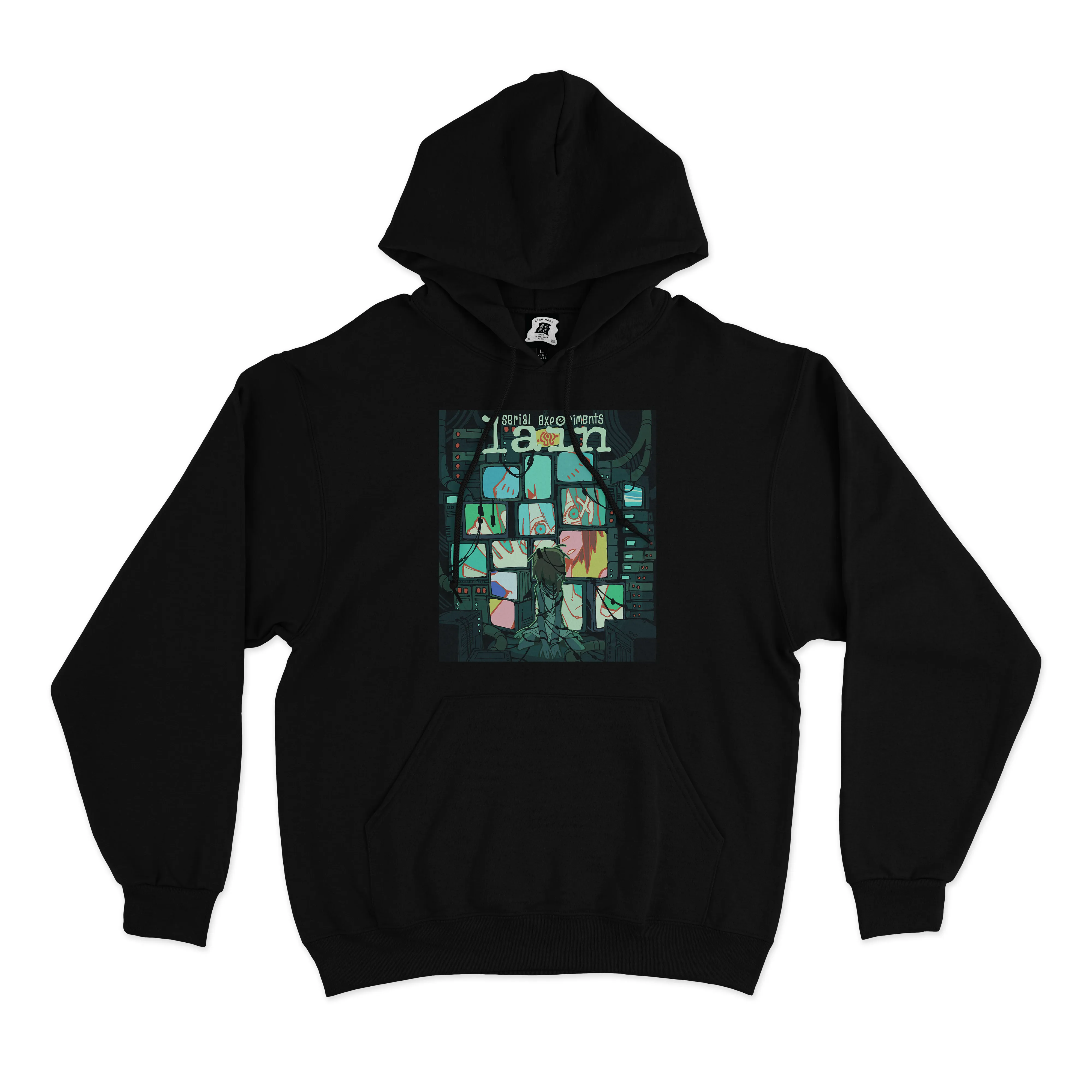 "We All Love Lain" Basic Hoodie Black