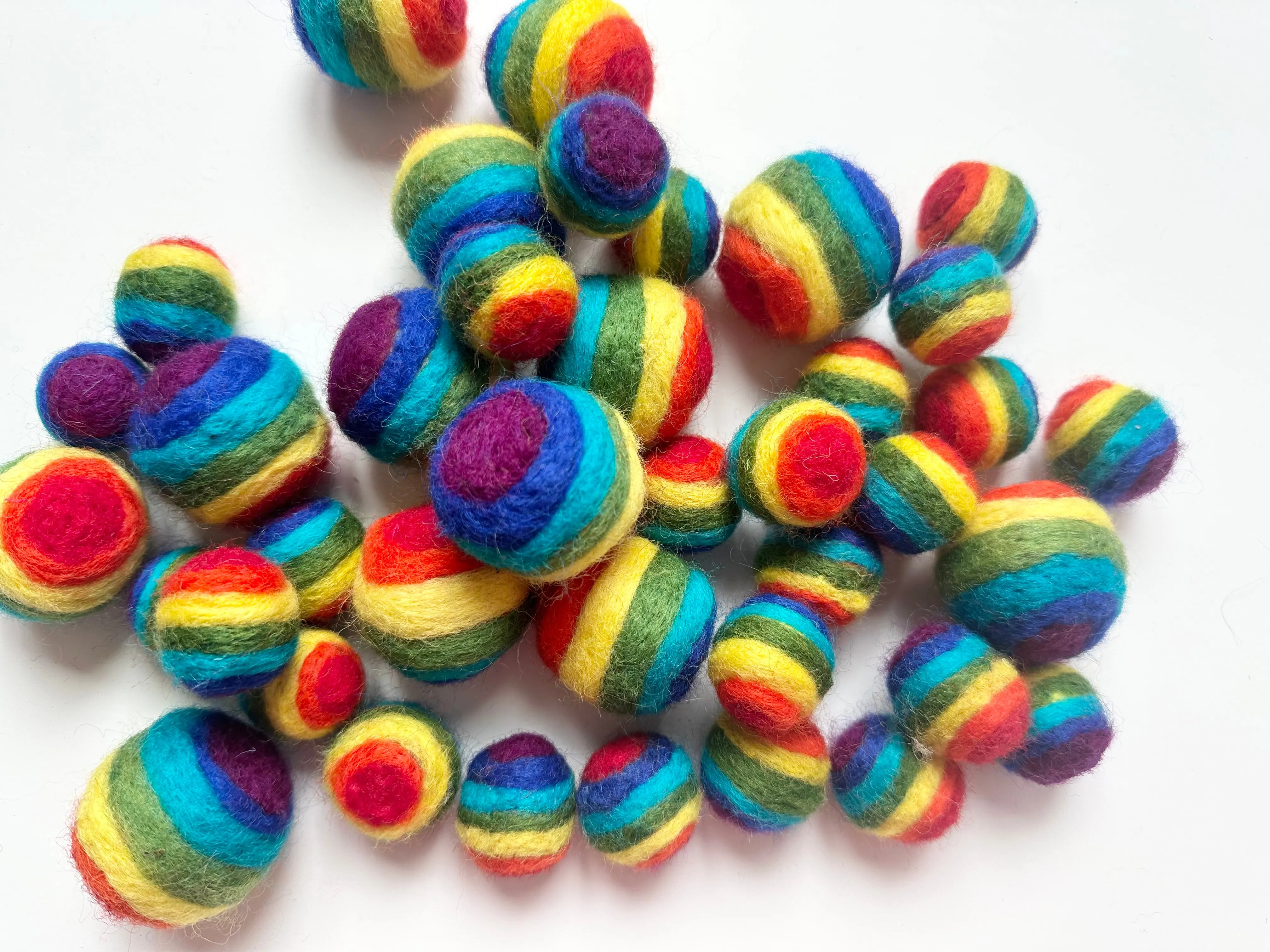 Rainbow Striped Ball Toy for Kids or Pets
