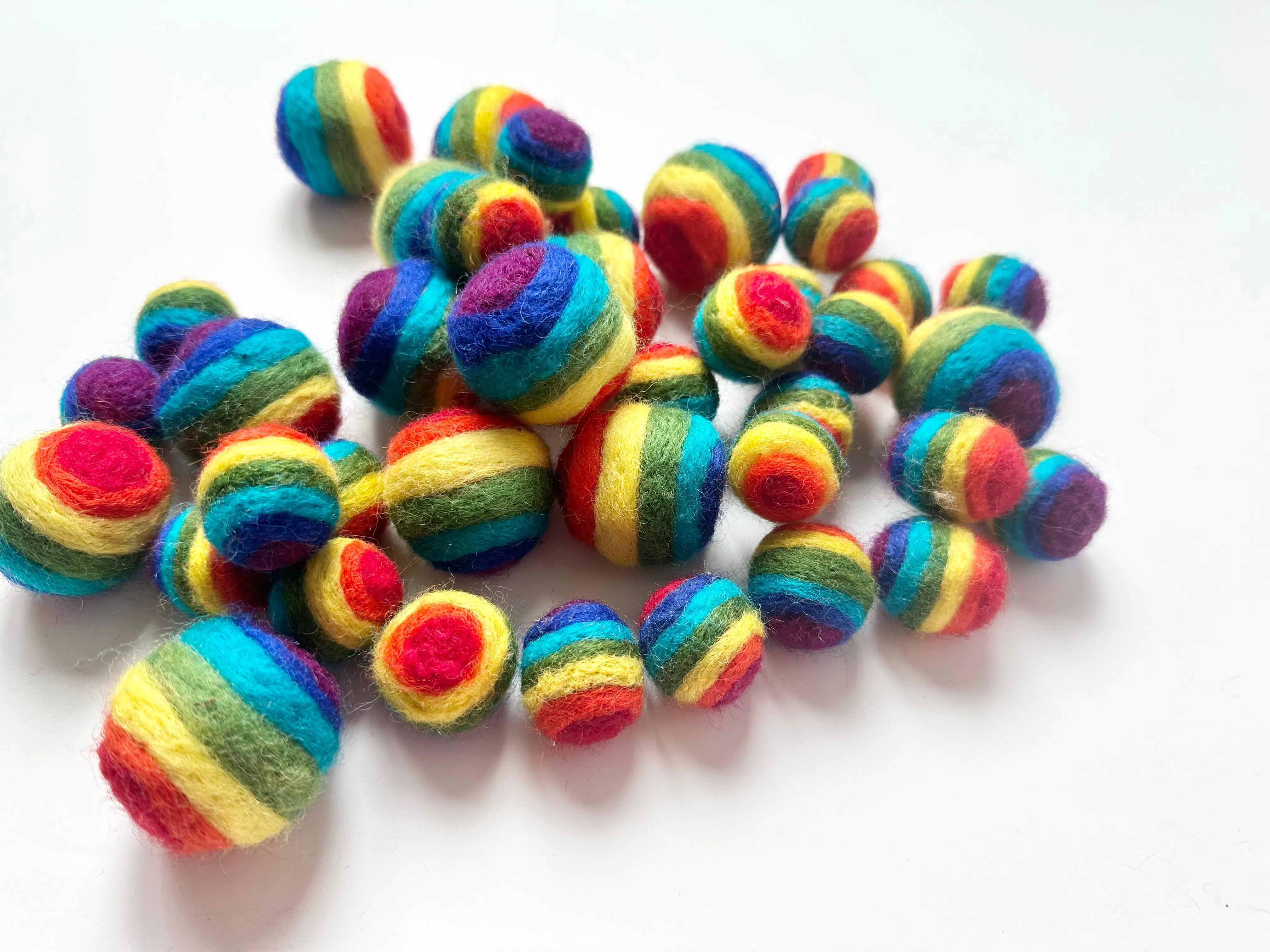 Rainbow Striped Ball Toy for Kids or Pets