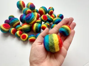 Rainbow Striped Ball Toy for Kids or Pets