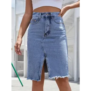 Raw Denim Skirt