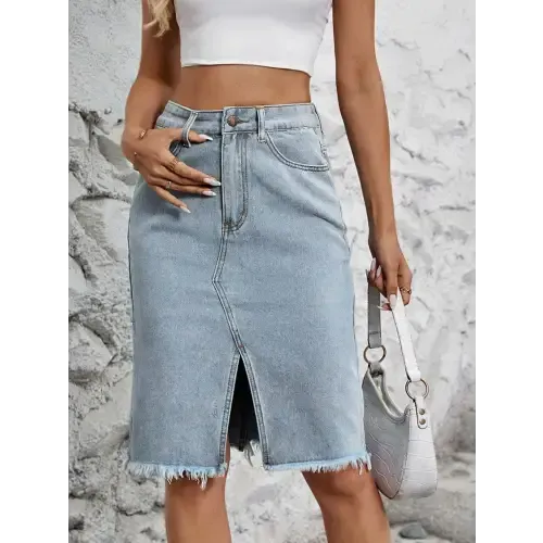 Raw Denim Skirt