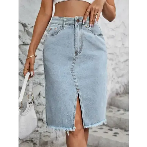Raw Denim Skirt