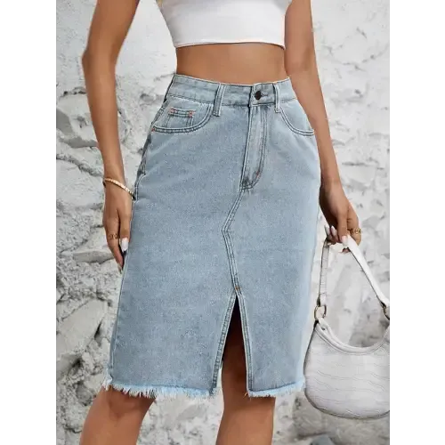 Raw Denim Skirt