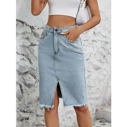 Raw Denim Skirt