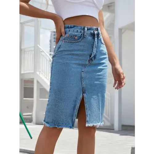 Raw Denim Skirt