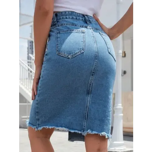 Raw Denim Skirt
