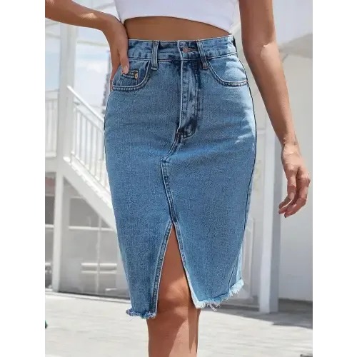 Raw Denim Skirt