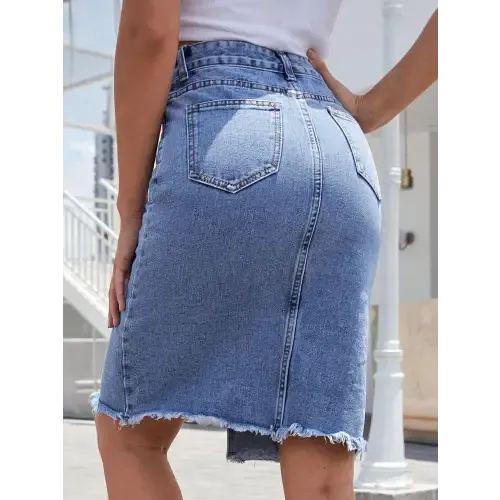 Raw Denim Skirt