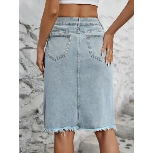 Raw Denim Skirt