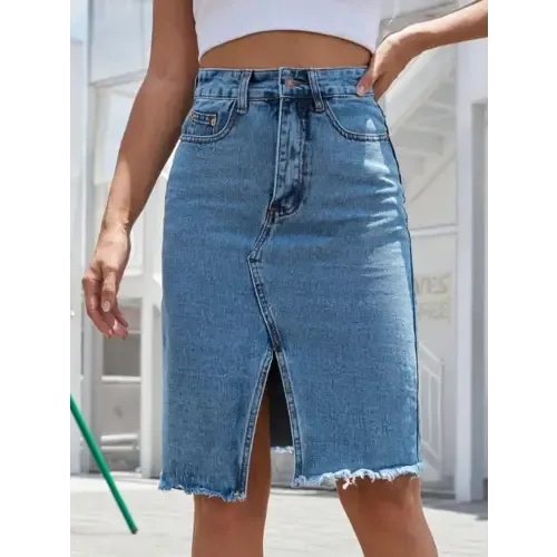 Raw Denim Skirt