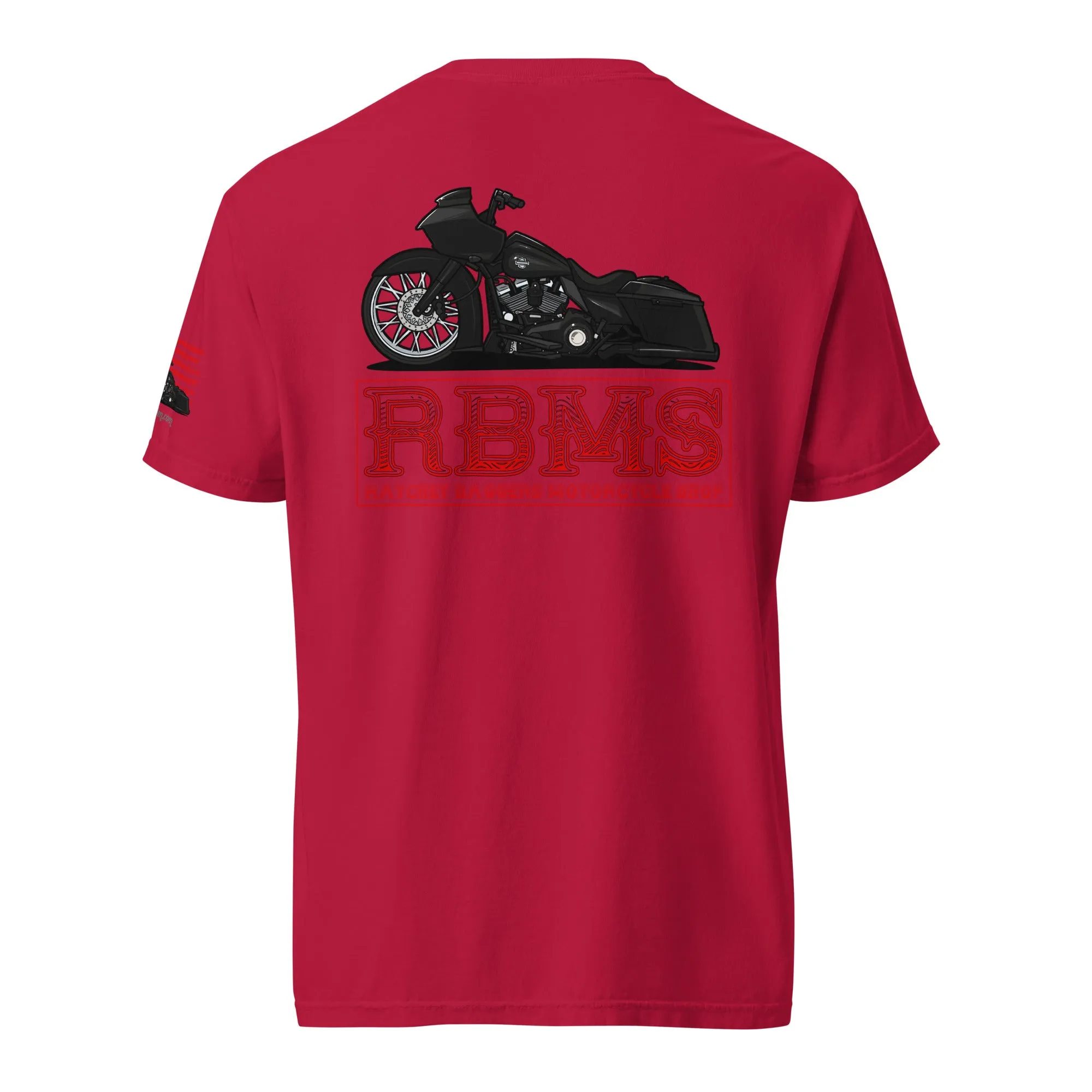 RBMS Red Unisex garment-dyed heavyweight t-shirt