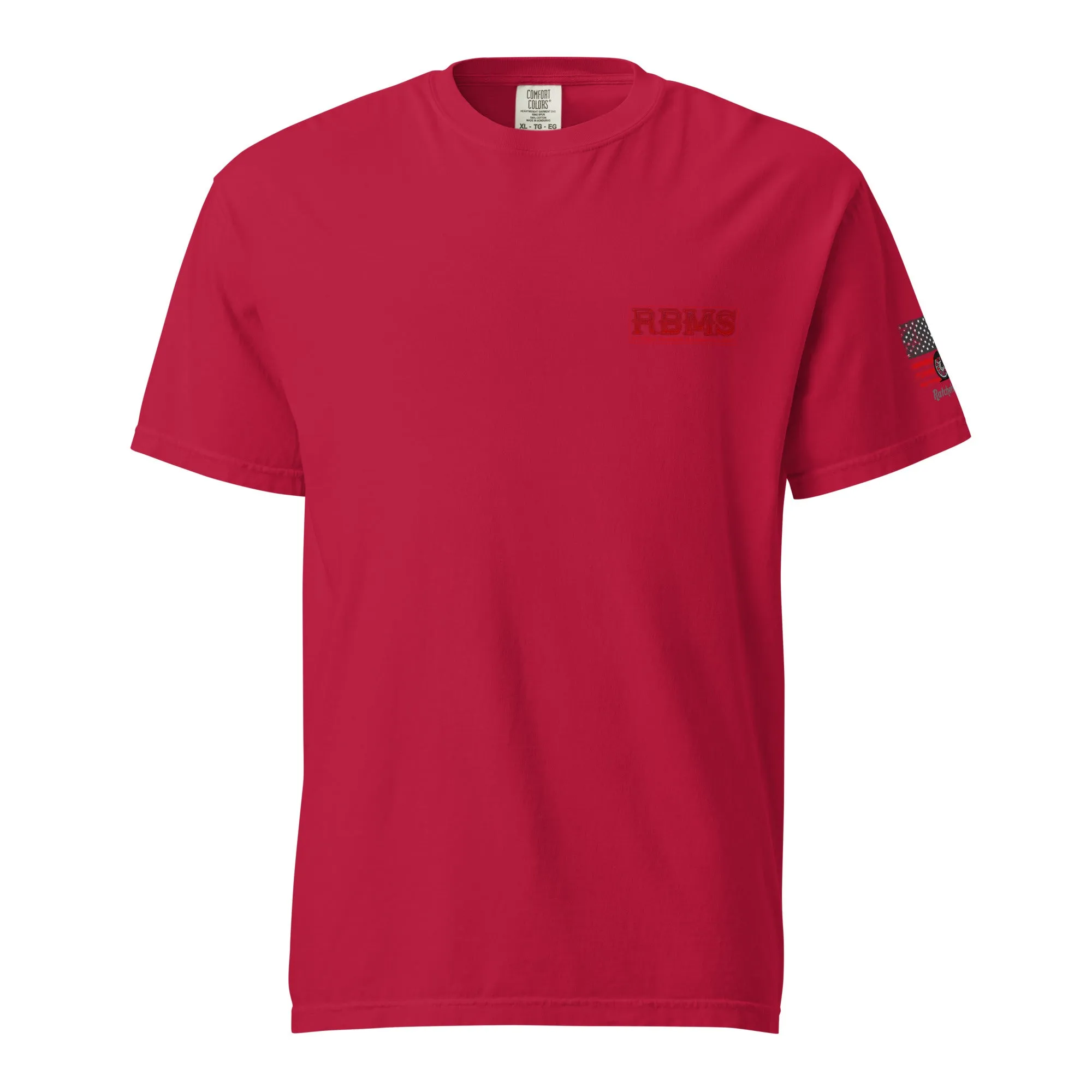 RBMS Red Unisex garment-dyed heavyweight t-shirt