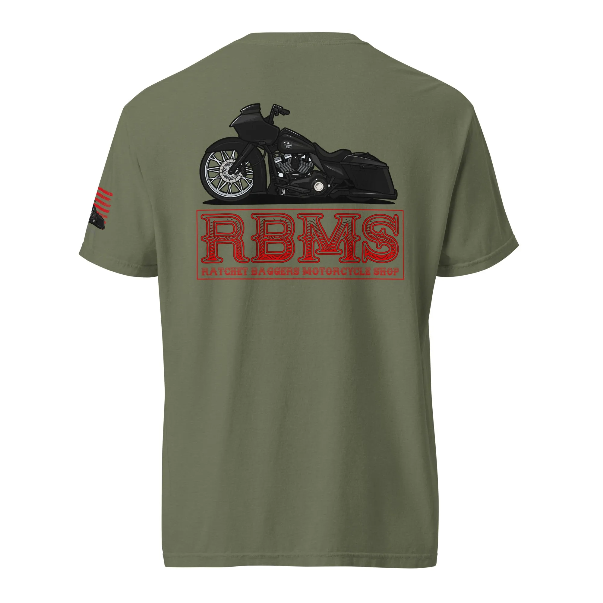 RBMS Red Unisex garment-dyed heavyweight t-shirt