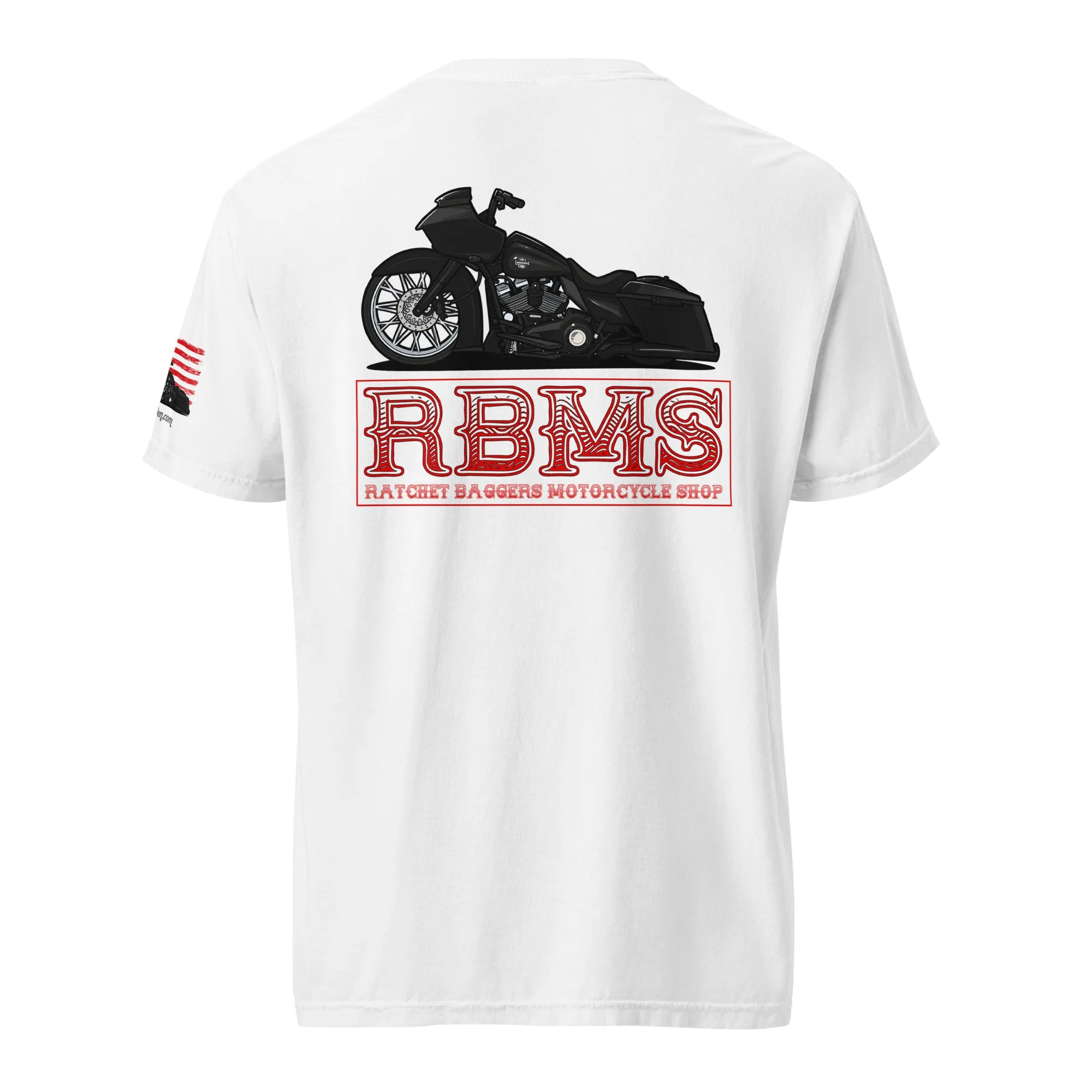 RBMS Red Unisex garment-dyed heavyweight t-shirt