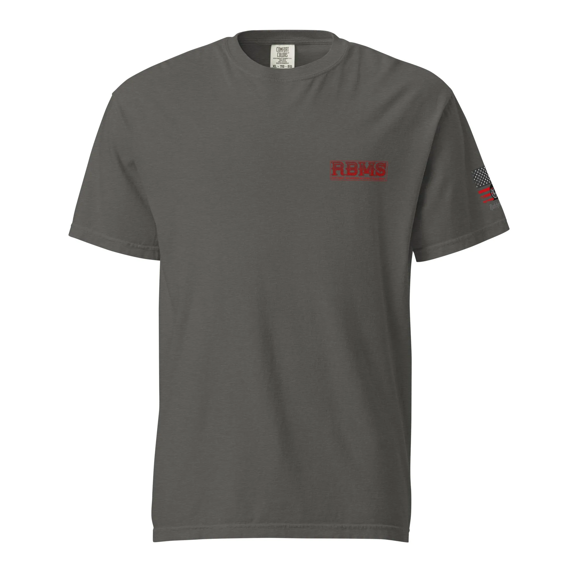 RBMS Red Unisex garment-dyed heavyweight t-shirt