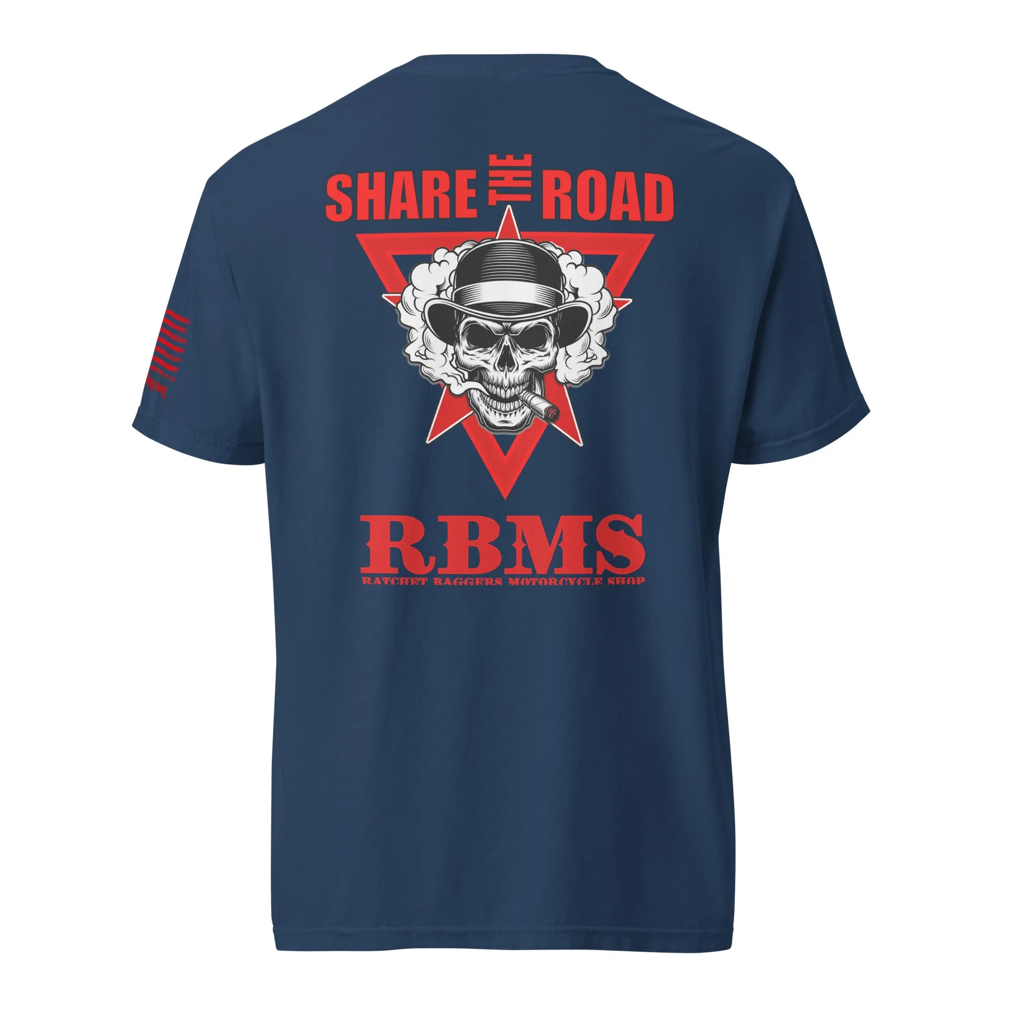 RBMS Skull Share The Road Unisex garment-dyed heavyweight t-shirt