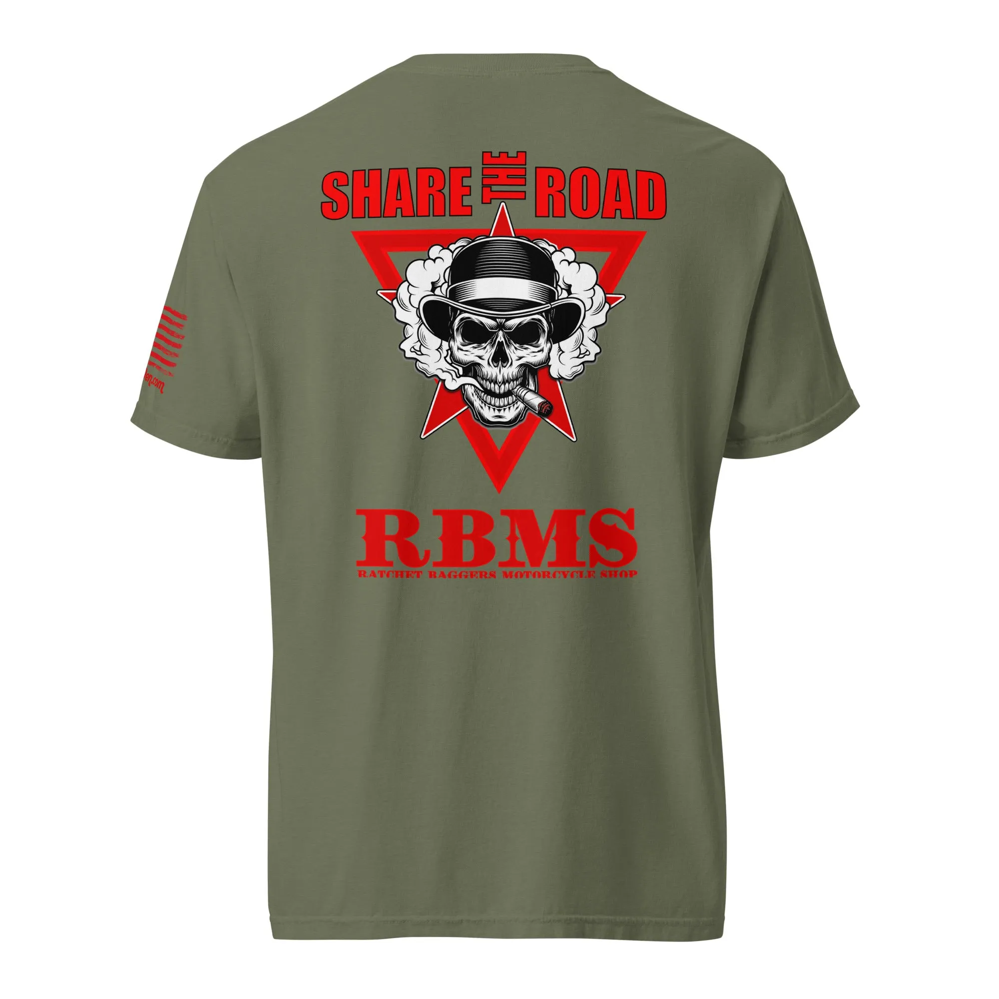 RBMS Skull Share The Road Unisex garment-dyed heavyweight t-shirt