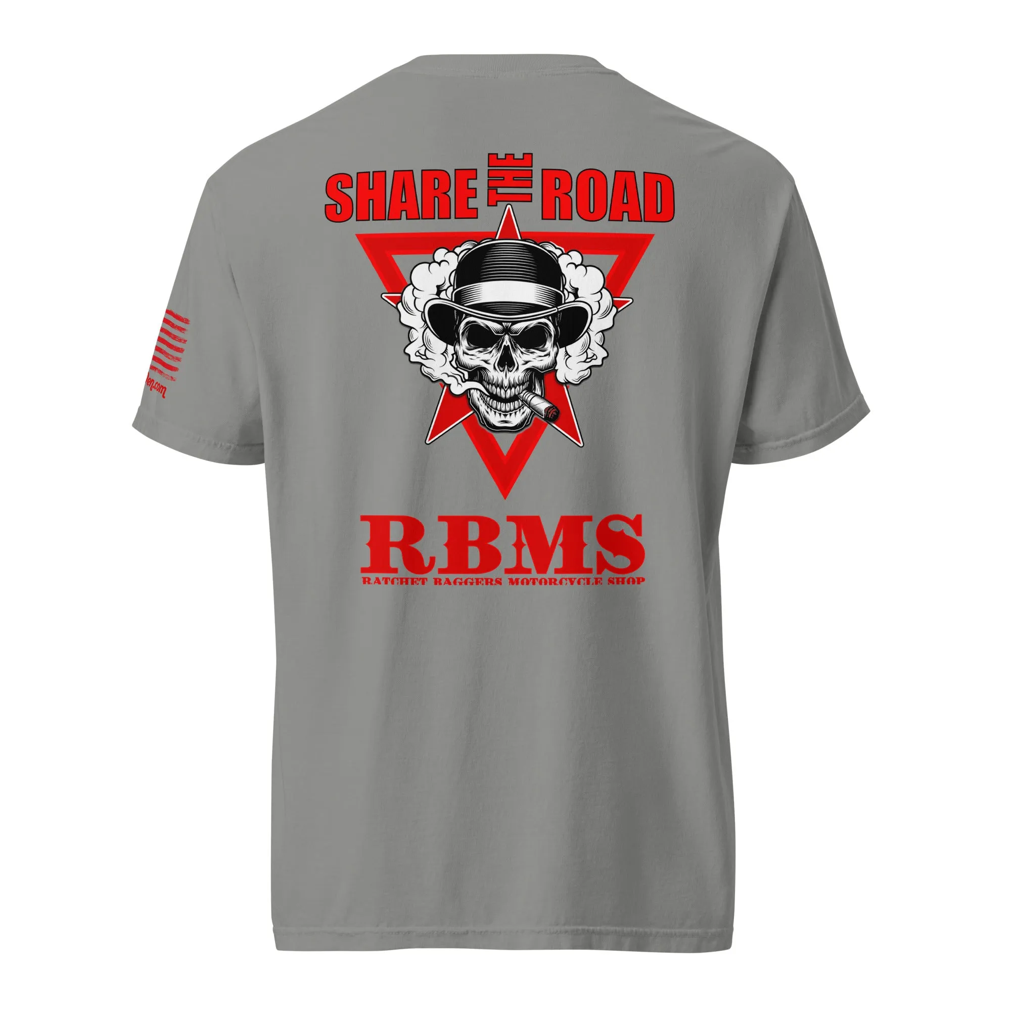 RBMS Skull Share The Road Unisex garment-dyed heavyweight t-shirt