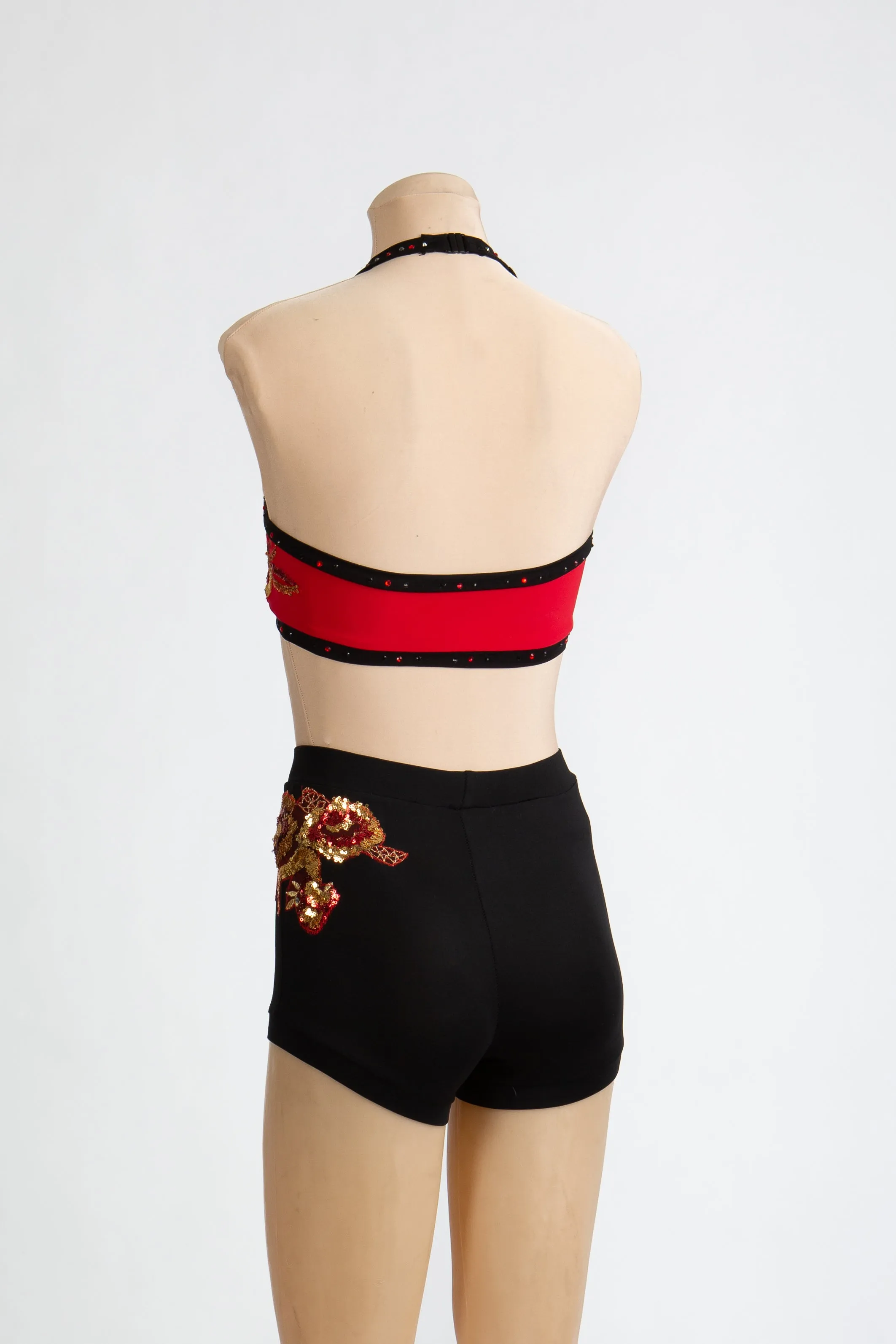 Red Sky Halter Cut-Out Short-All