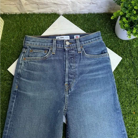 RE/DONEHigh Rise Mid 70’s Comfort Ankle Crop Jeans size 25 nwot