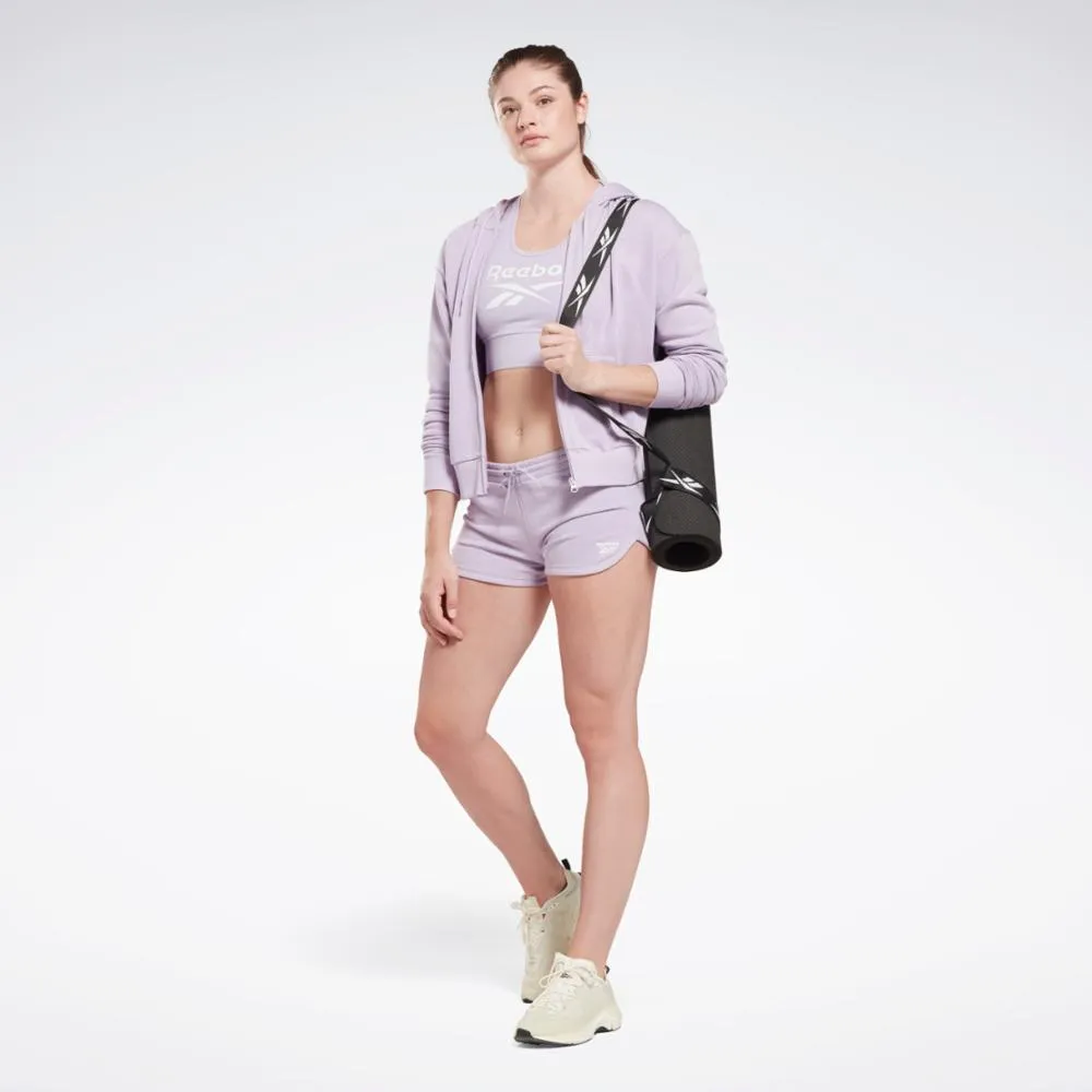 Reebok Apparel Women Reebok Identity French Terry Shorts PUROAS
