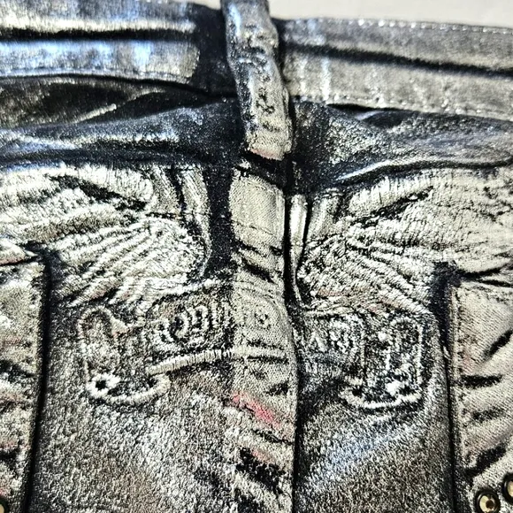 Robin's Jean Black Silver Wash Skinny Jeans