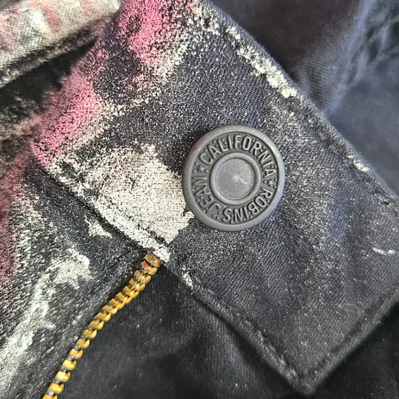 Robin's Jean Black Silver Wash Skinny Jeans
