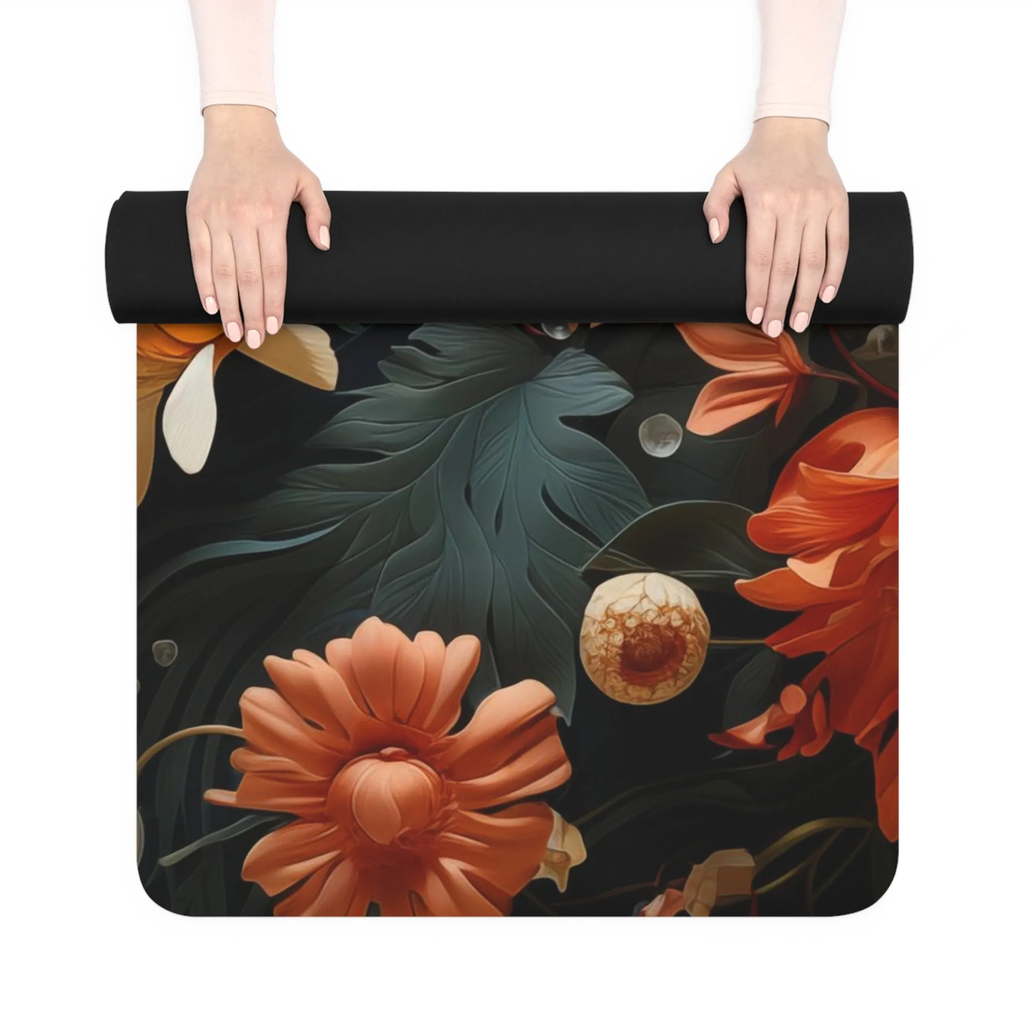 Rubber Yoga Mat- Annora Marichyasana Anime Koi Fish