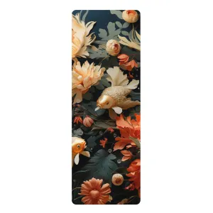 Rubber Yoga Mat- Annora Marichyasana Anime Koi Fish