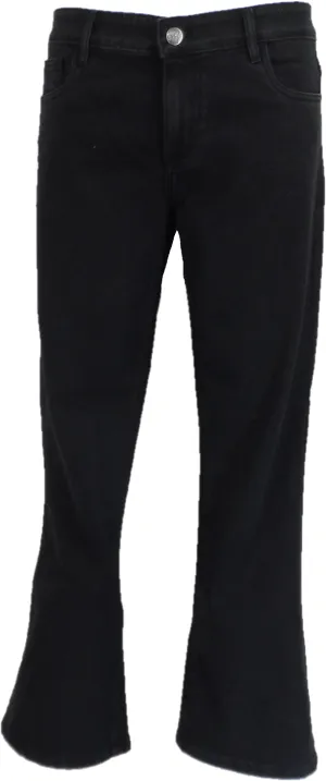Run & Fly Mens Black Denim Bootcut Stretch Flares Jeans
