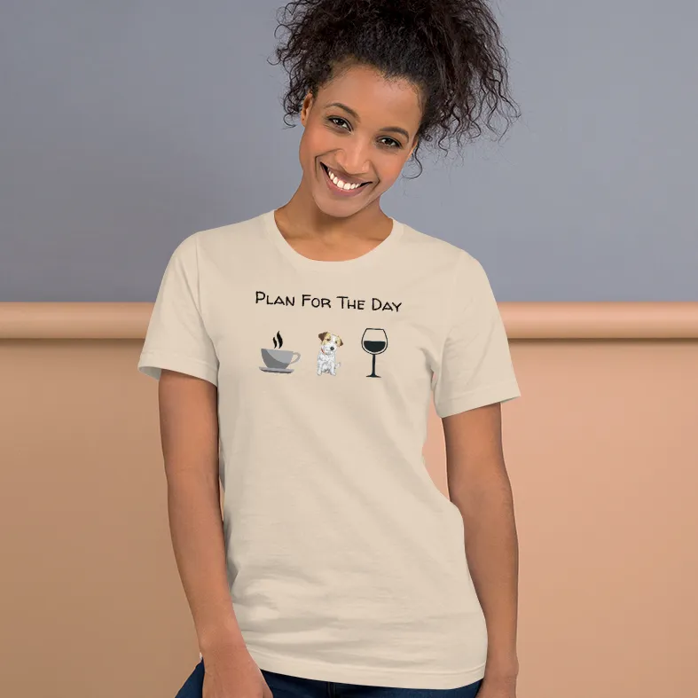 Russell Terrier Plan for the Day T-Shirts - Light