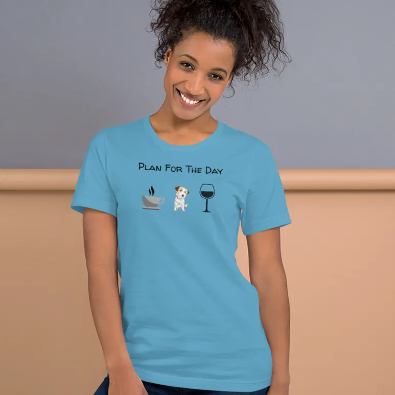 Russell Terrier Plan for the Day T-Shirts - Light