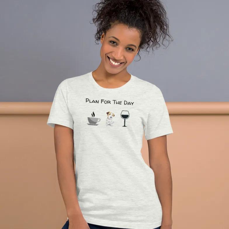 Russell Terrier Plan for the Day T-Shirts - Light