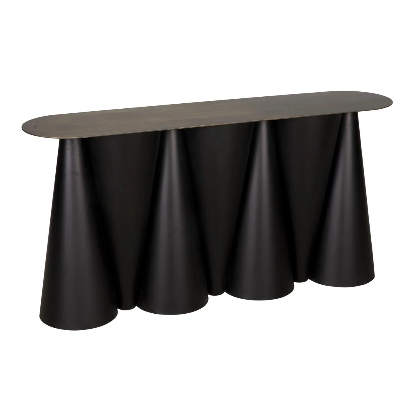 Salt and Pepper Console, Black Steel