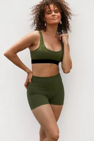 SAMPLE | Andi Reversible Swim Shorts - Eucalyptus Moon