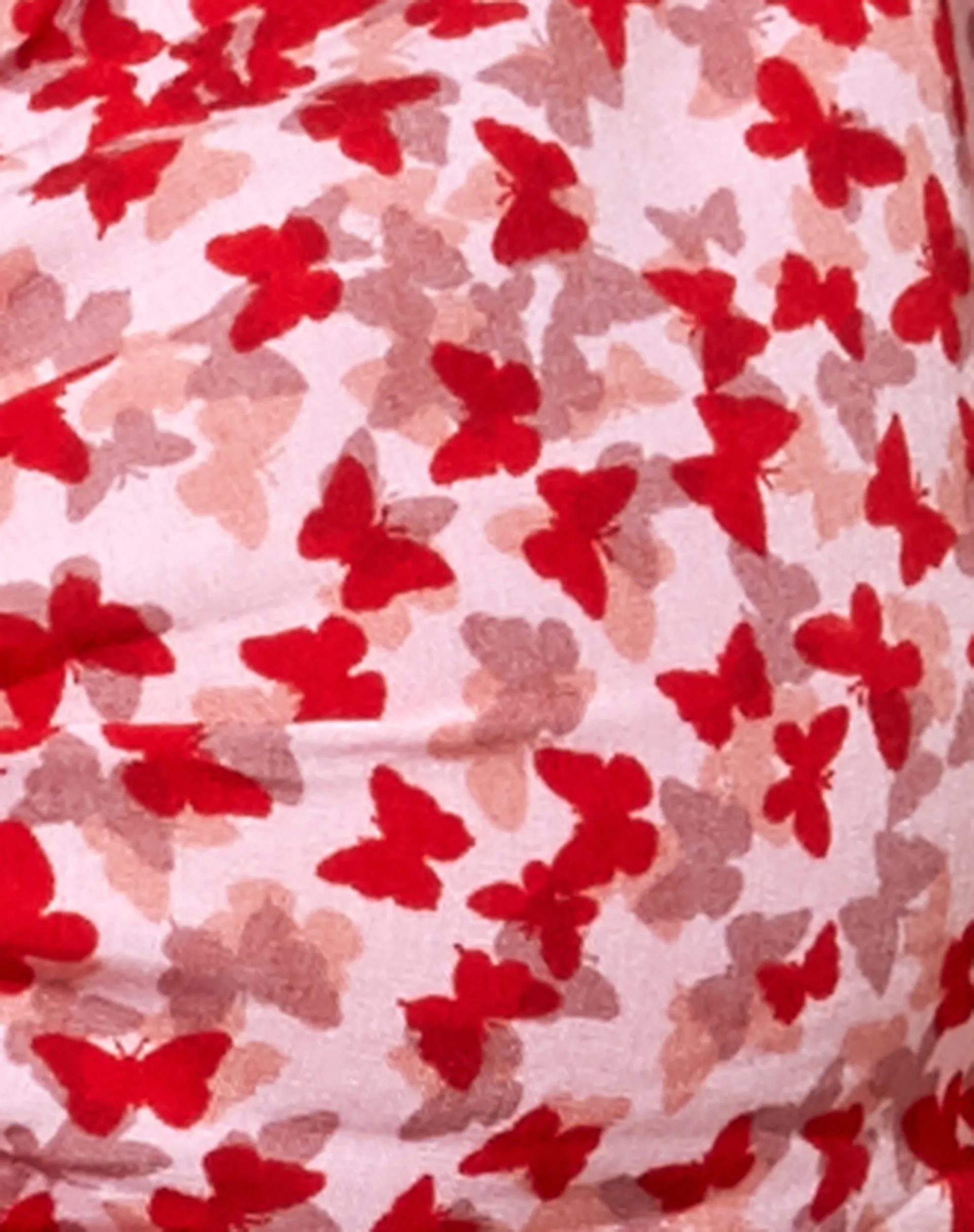 Sarae Crop Top in Ditsy Butterfly Peach and Red