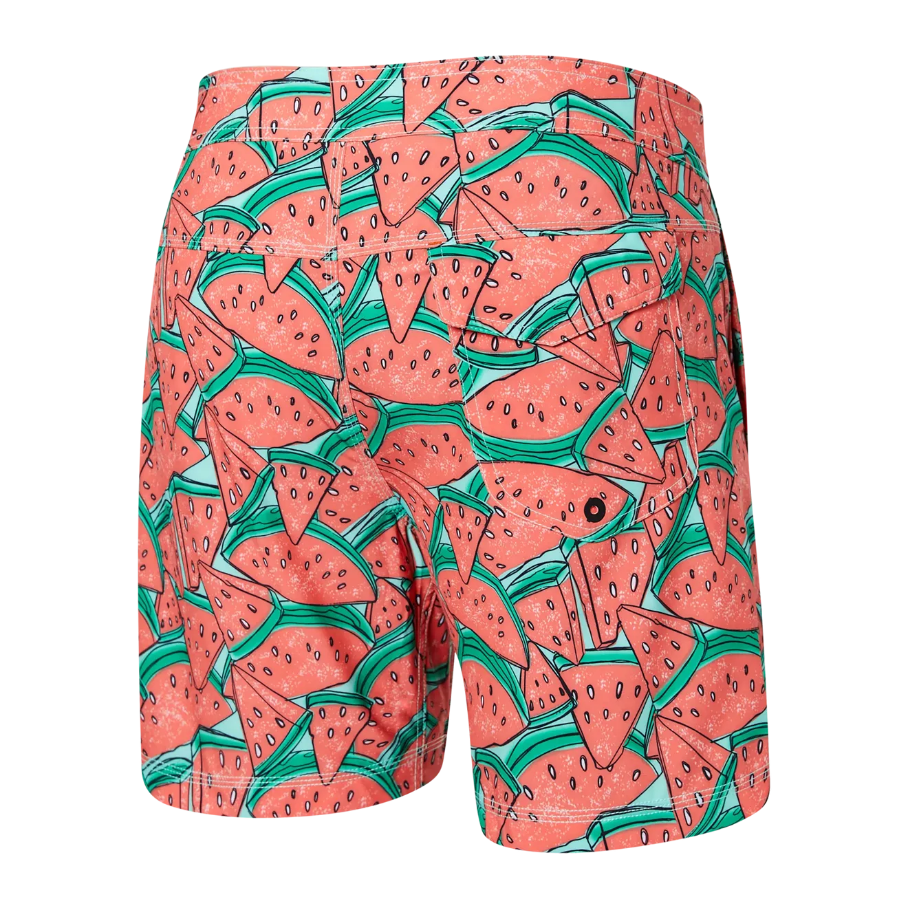 Saxx Mens Betawave 7" Swim Shorts -  Mega Melon - Multi