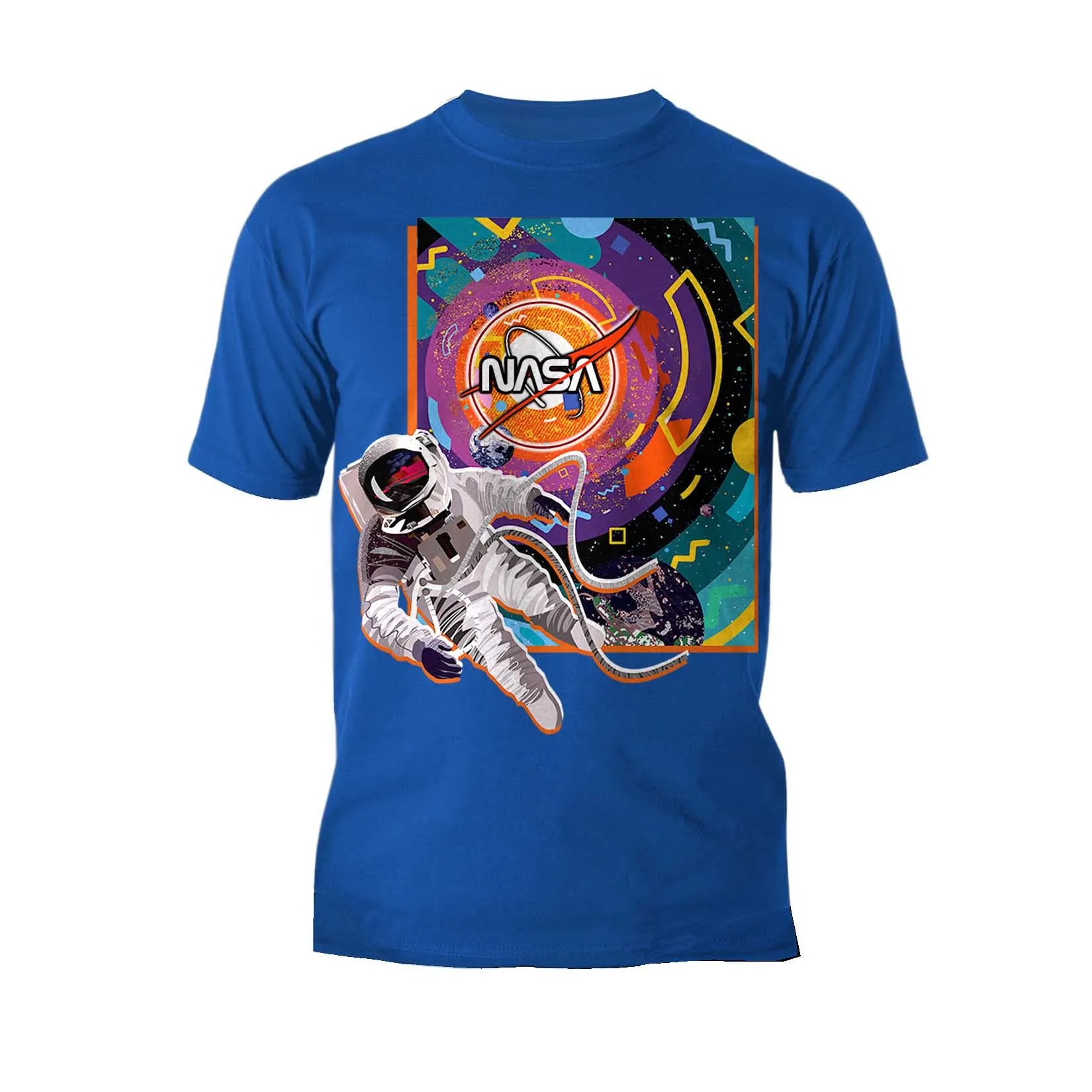 Science Space NASA Astronaut Memphis Art Retro 80s Nerd Official Men's T-shirt