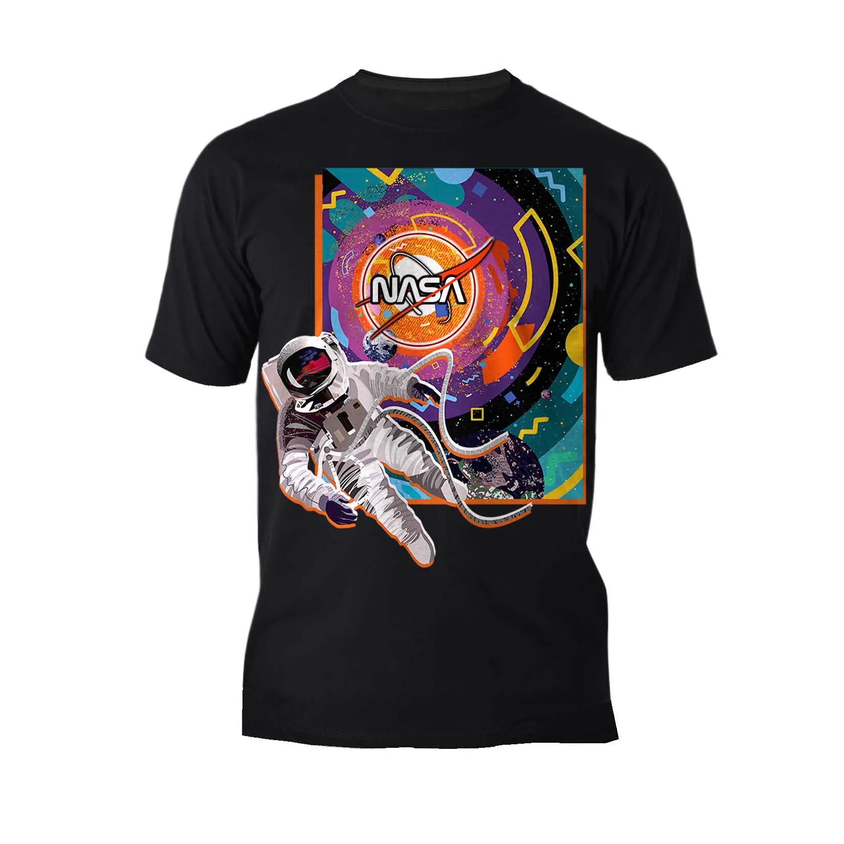 Science Space NASA Astronaut Memphis Art Retro 80s Nerd Official Men's T-shirt