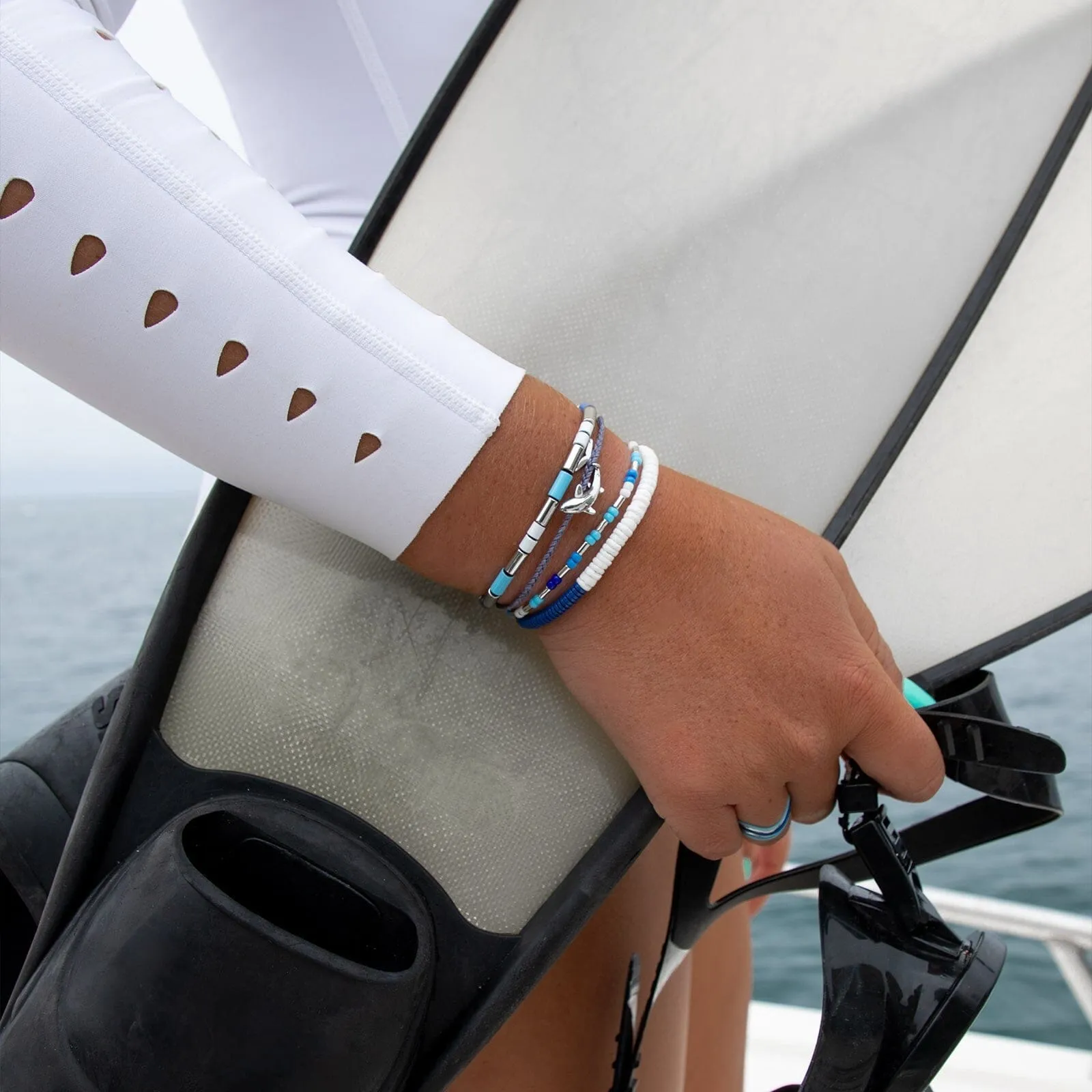Shark Week Bead Stretch Bracelet Set