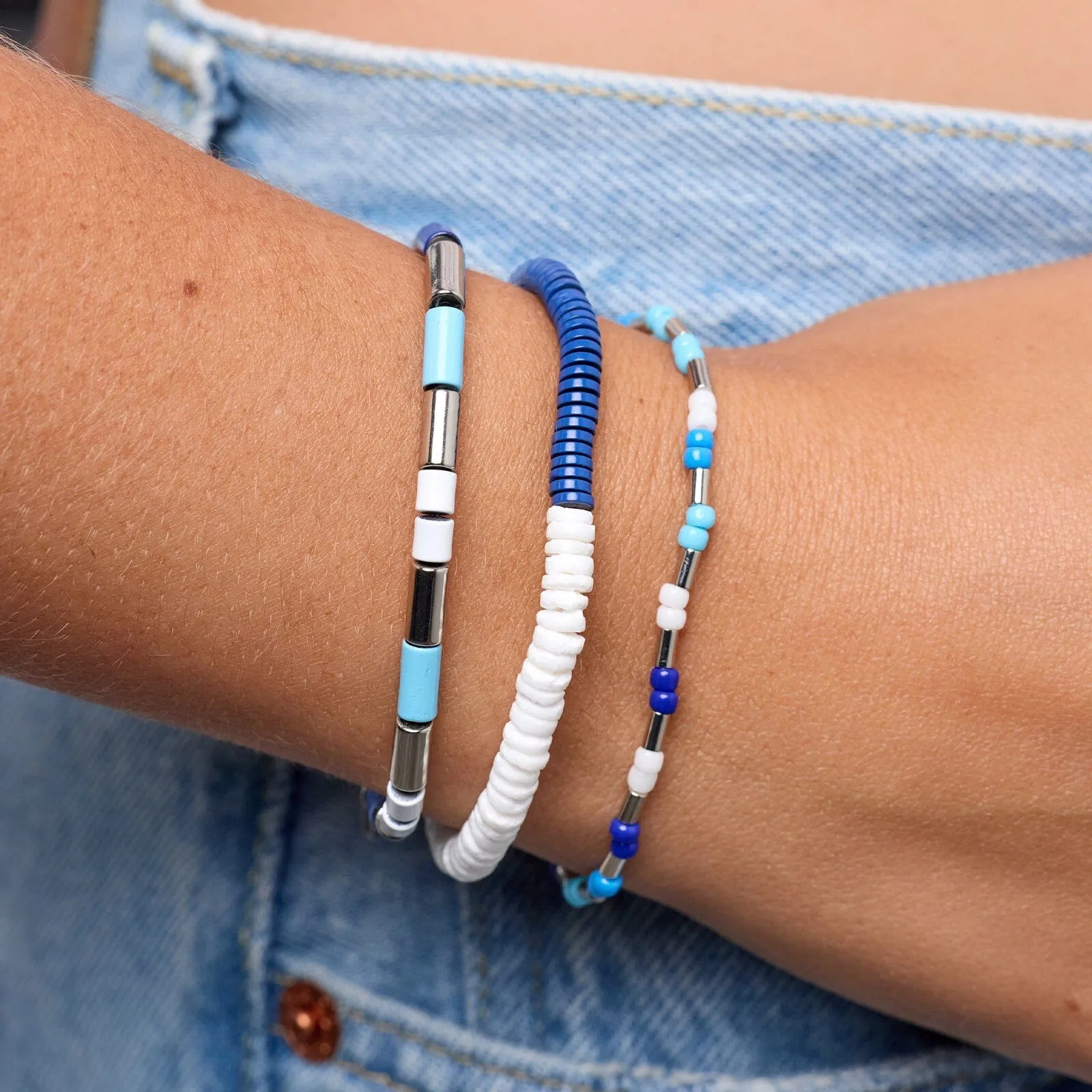 Shark Week Bead Stretch Bracelet Set