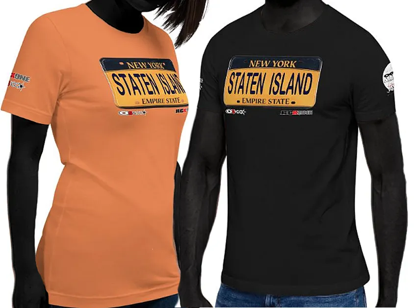 SHORT SLEEVE TEE SHIRT (uniSex) :  STATEN ISLAND (JECKONE X oeroSTREETautomotive Custom Classics)